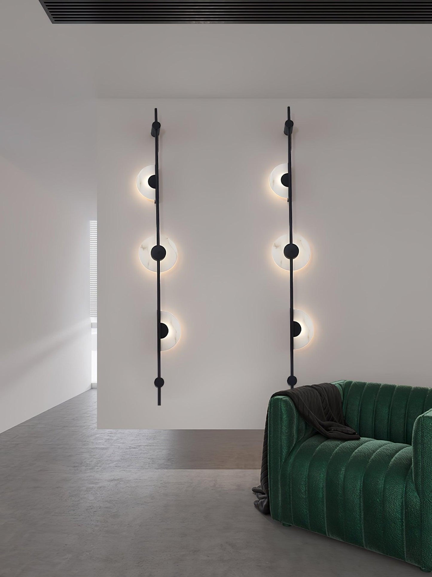Alabaster Vertical Wall Sconce, Soft Glow