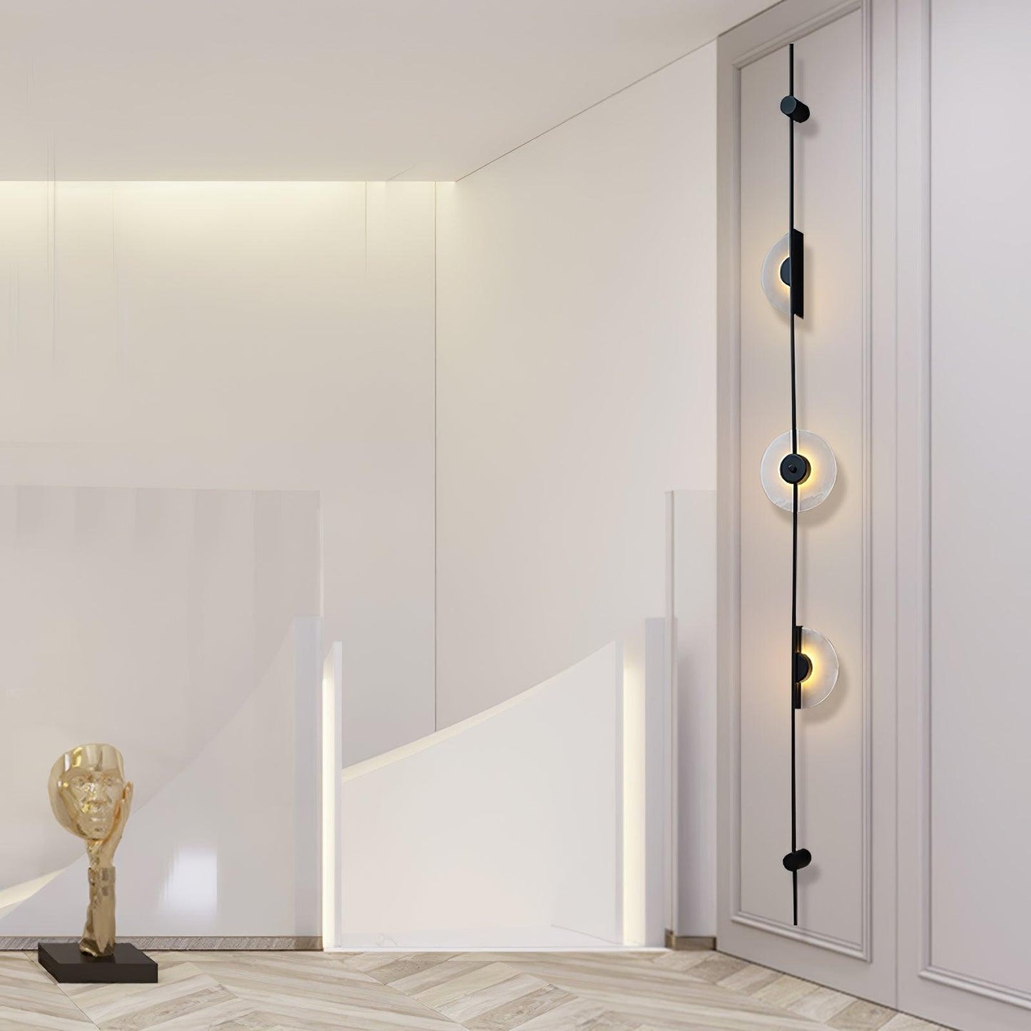 Alabaster Vertical Wall Sconce, Soft Glow