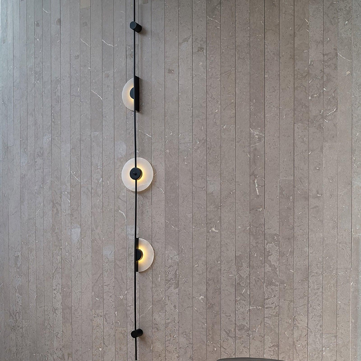 Alabaster Vertical Wall Sconce, Soft Glow