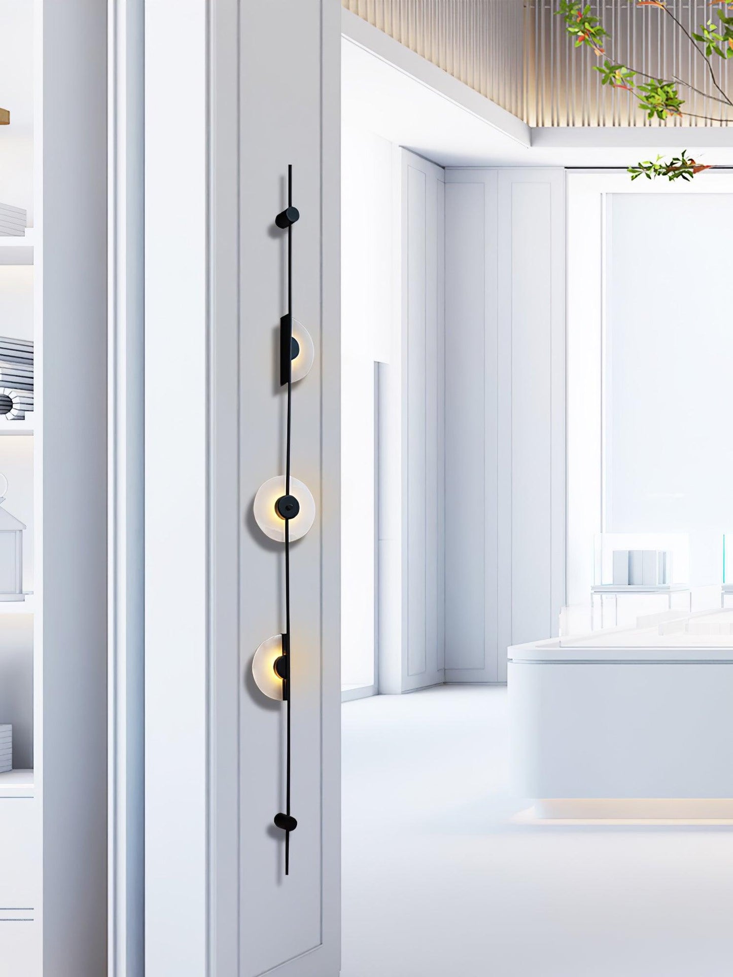 Alabaster Vertical Wall Sconce, Soft Glow