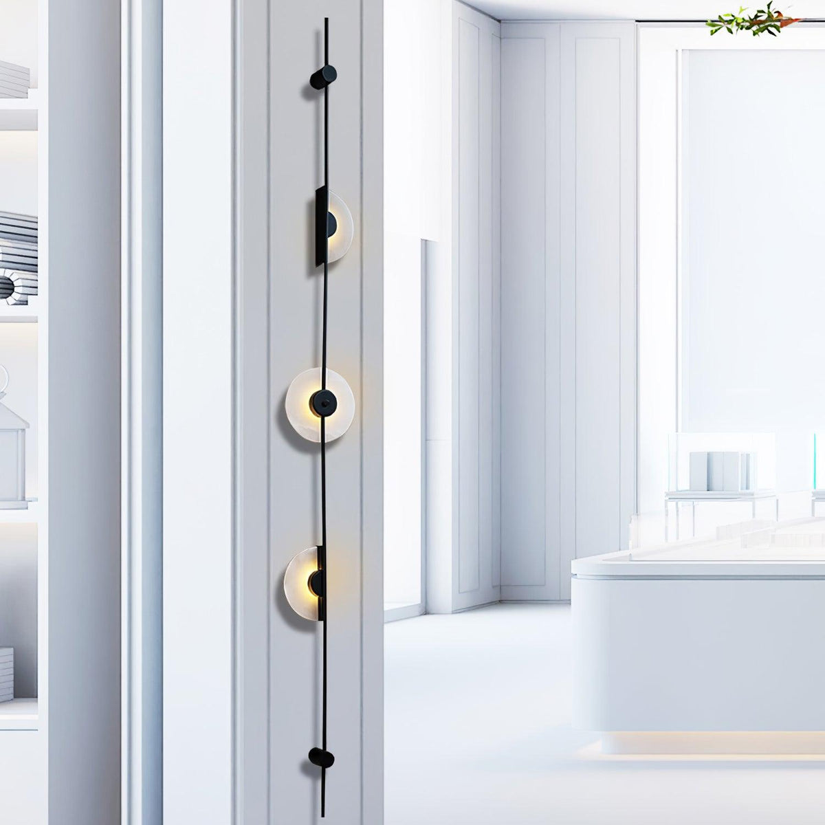 Alabaster Vertical Wall Sconce, Soft Glow