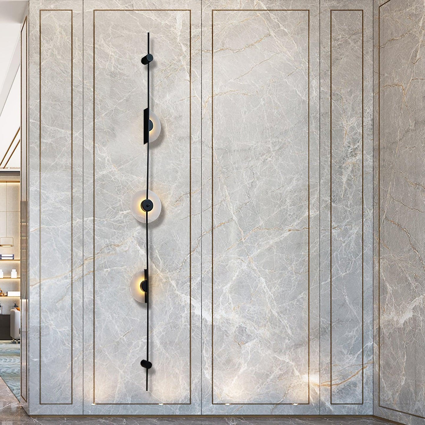 Alabaster Vertical Wall Sconce, Soft Glow