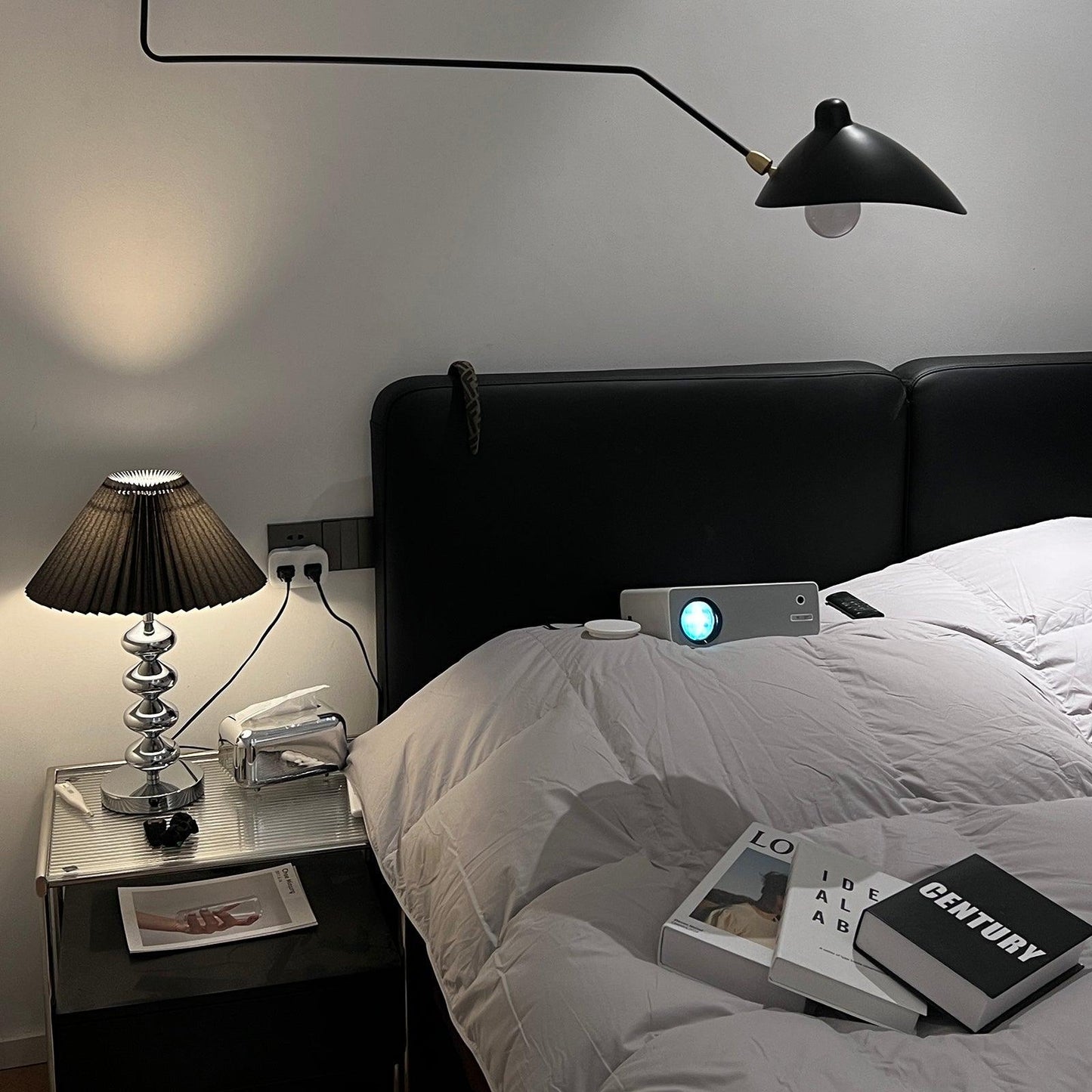 Pleated Table Lamp with Adjustable Brightness