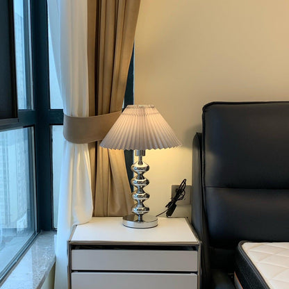 Pleated Table Lamp with Adjustable Brightness