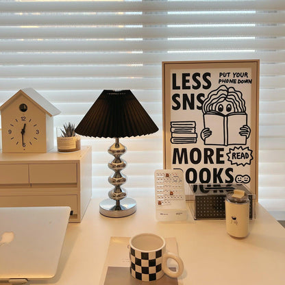 Pleated Table Lamp with Adjustable Brightness