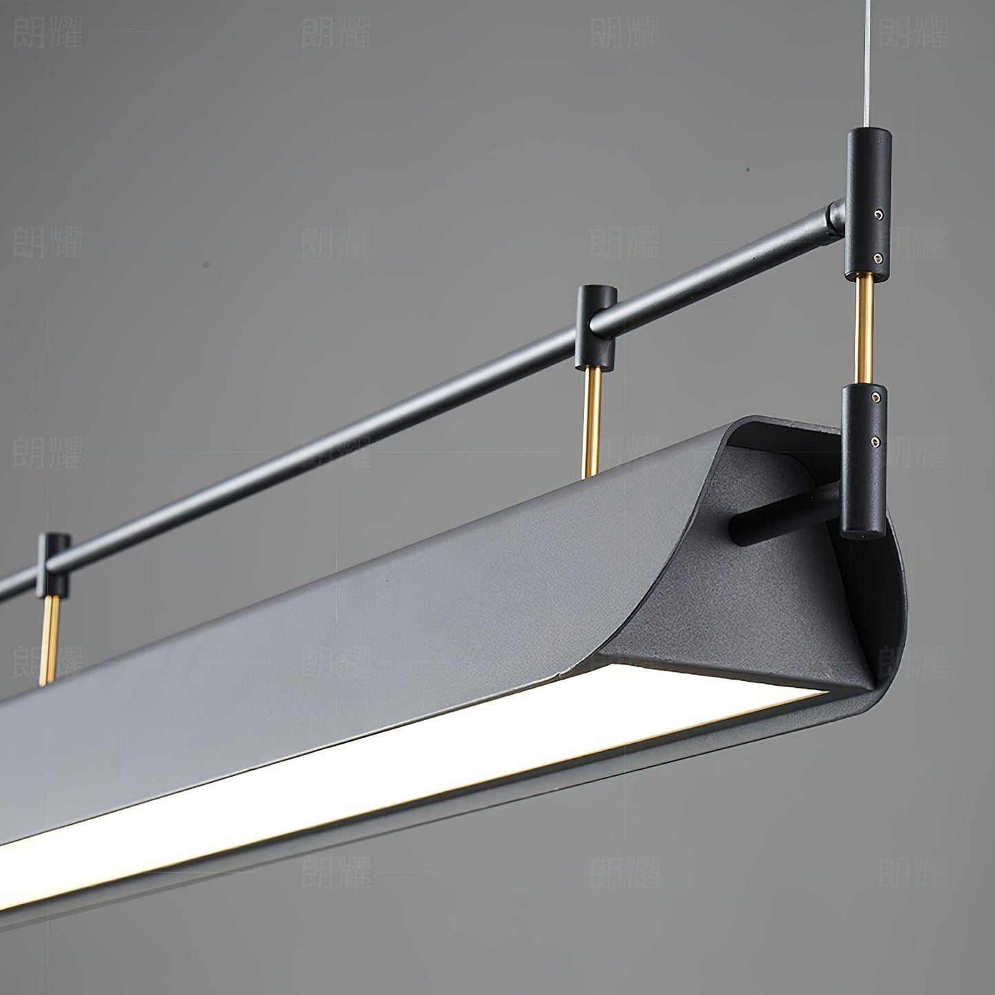 Linear Roof-Style Chandelier with Adjustable Brightness