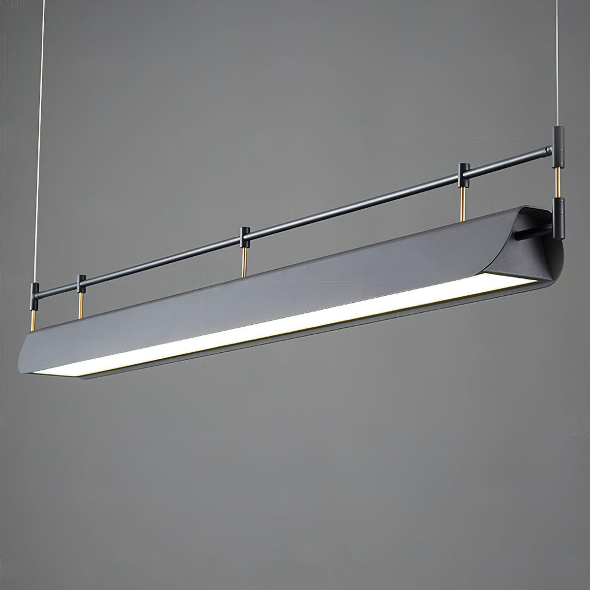Linear Roof-Style Chandelier with Adjustable Brightness