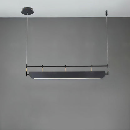 Linear Roof-Style Chandelier with Adjustable Brightness — front view