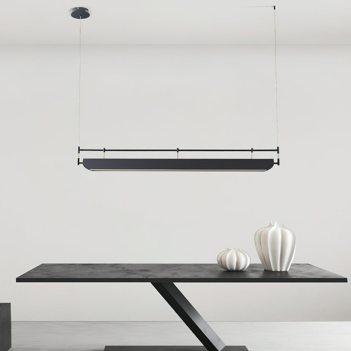 Linear Roof-Style Chandelier with Adjustable Brightness