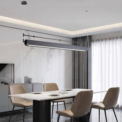 Linear Roof-Style Chandelier with Adjustable Brightness