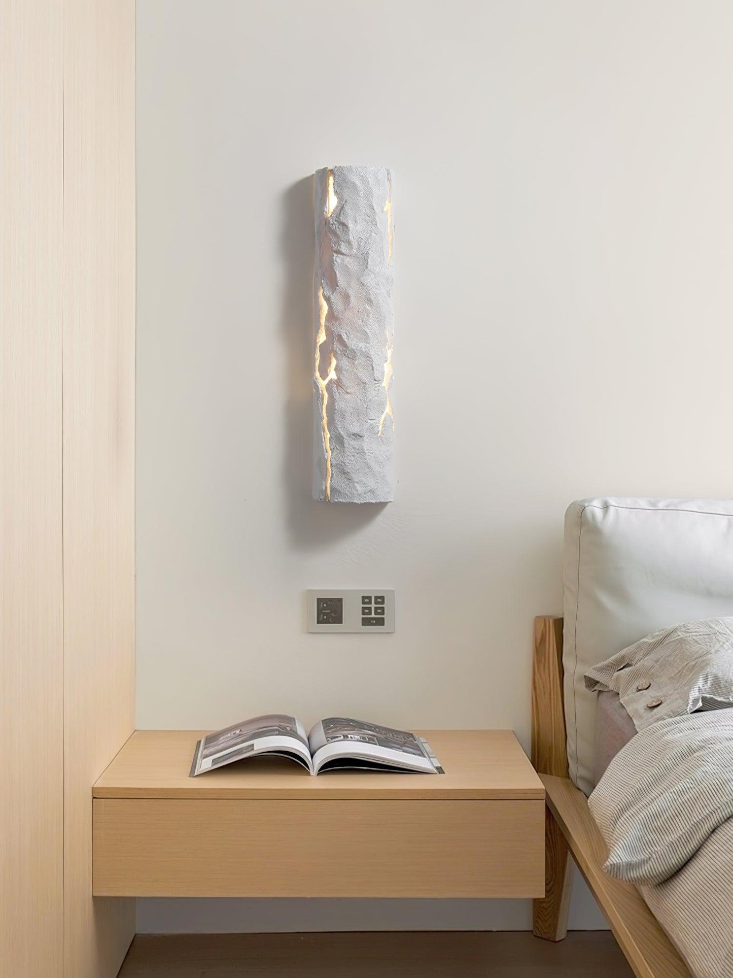 Bark-Textured Outdoor Wall Light, Waterproof Design