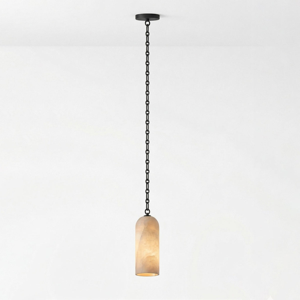 Cascading Capsule Chandelier with Adjustable Heads — front view