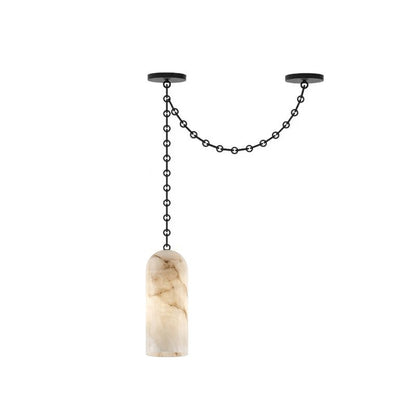 Cascading Capsule Chandelier with Adjustable Heads — side view