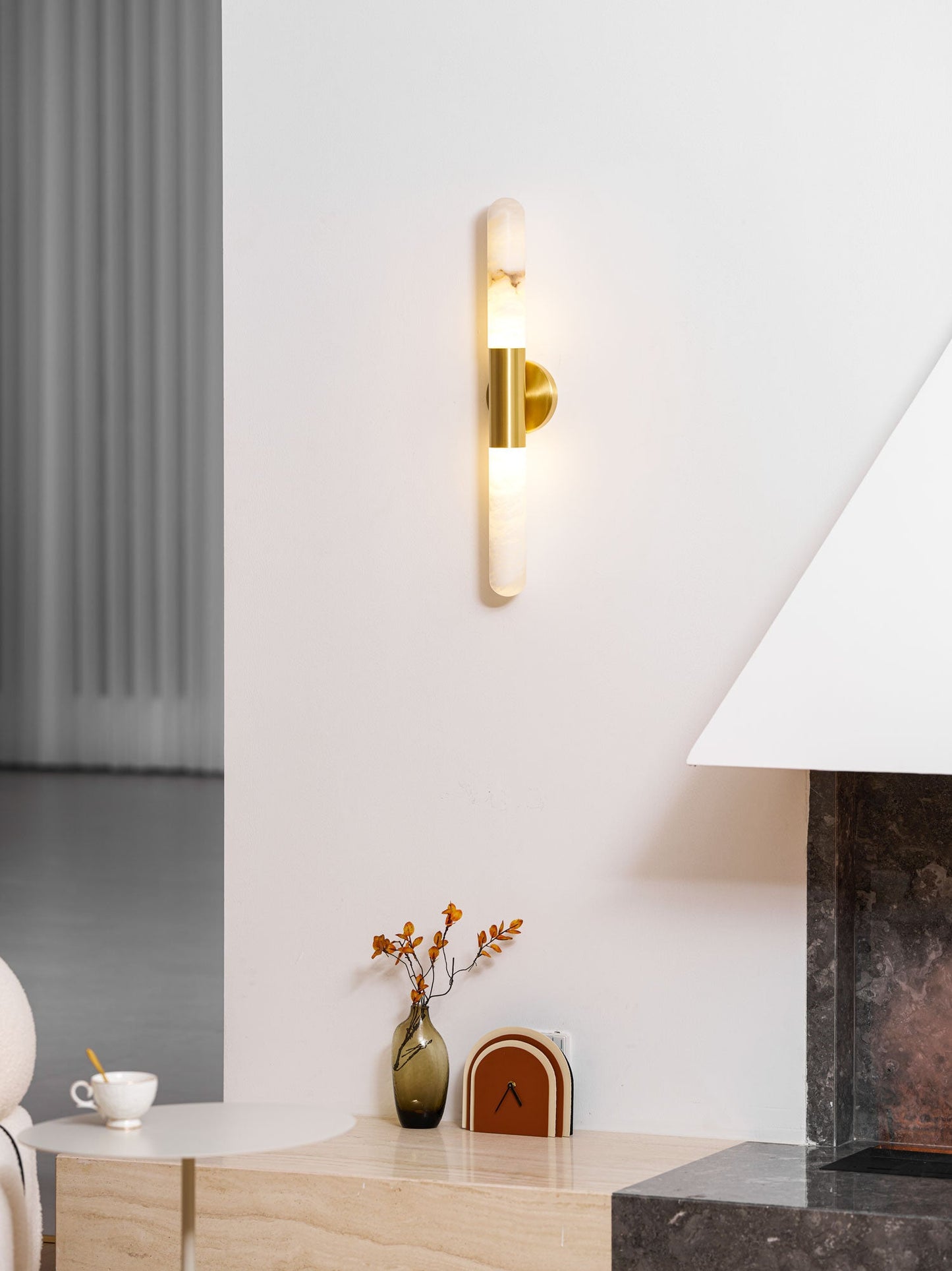 Alabaster Wall Light, Energy Efficient LED