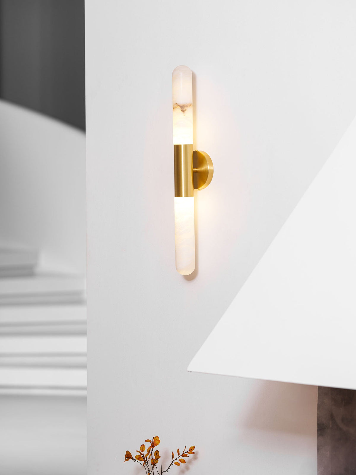 Alabaster Wall Light, Energy Efficient LED