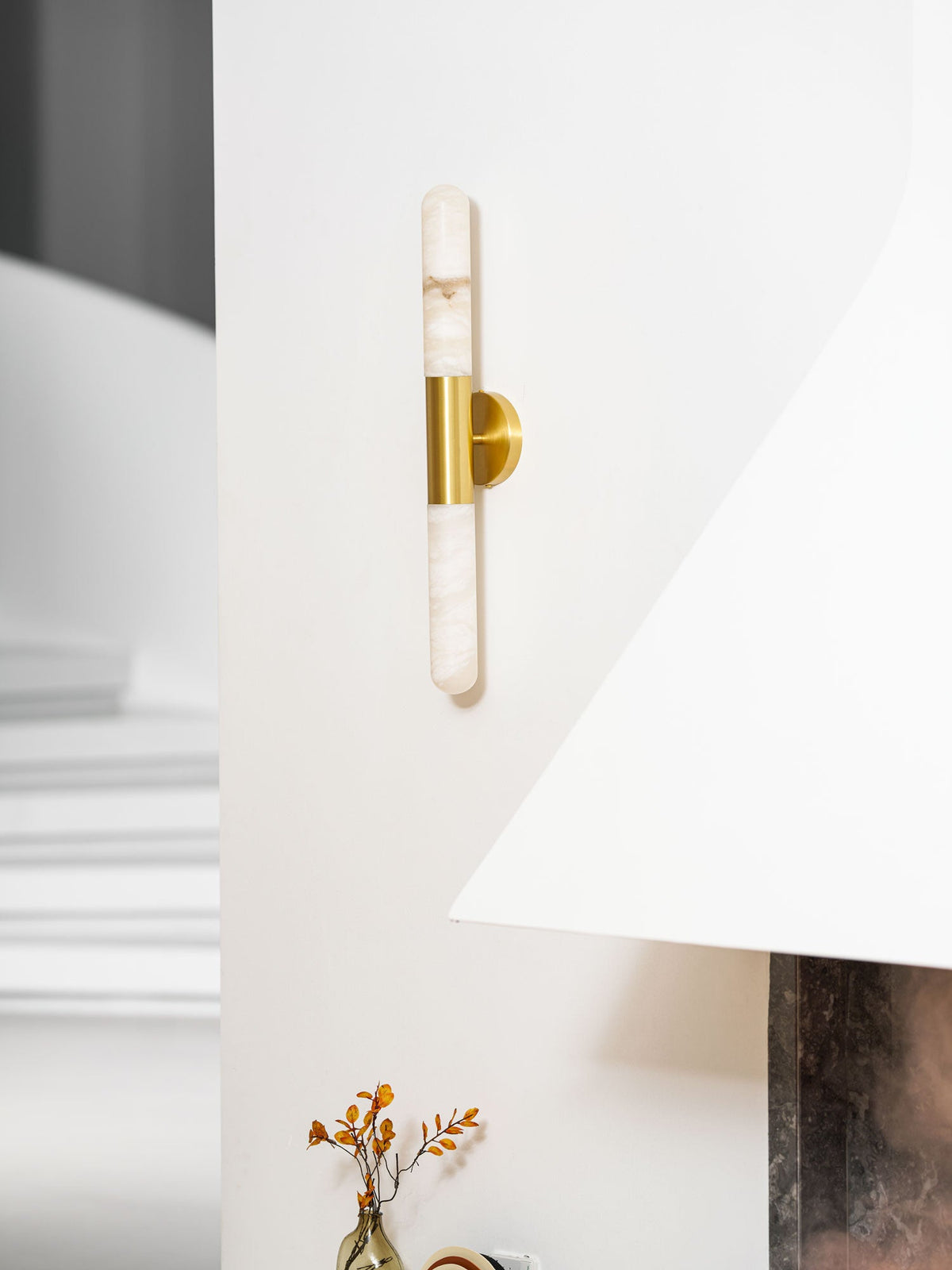 Alabaster Wall Light, Energy Efficient LED