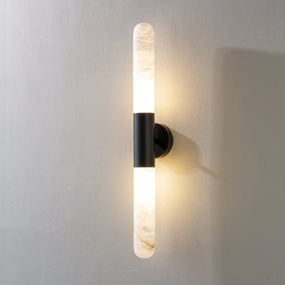 Alabaster Wall Light, Energy Efficient LED — side view