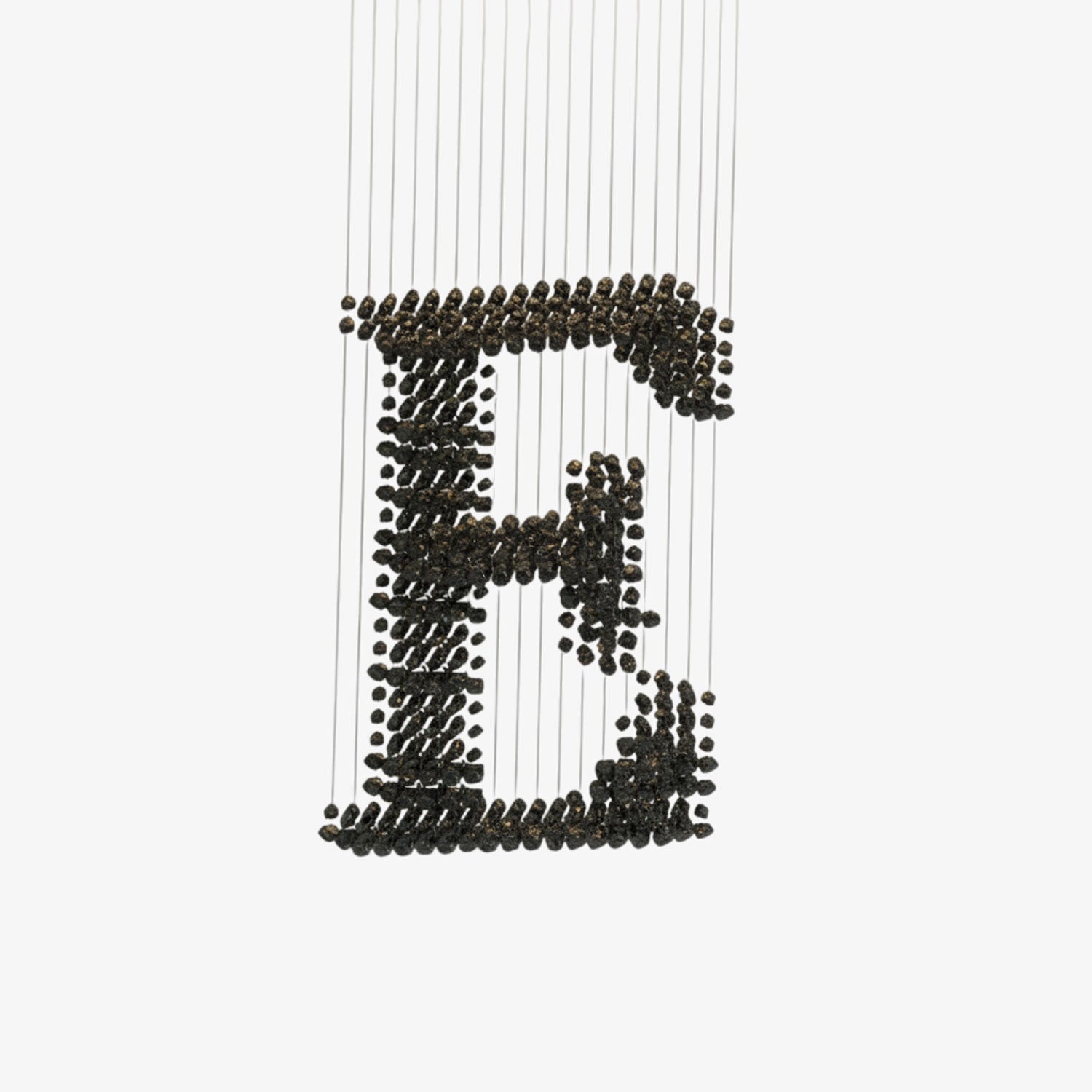Charcoal Chandelier with Adjustable Height — side view