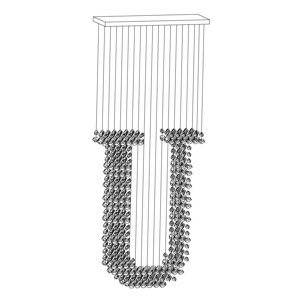 Charcoal Chandelier, Adjustable Brightness