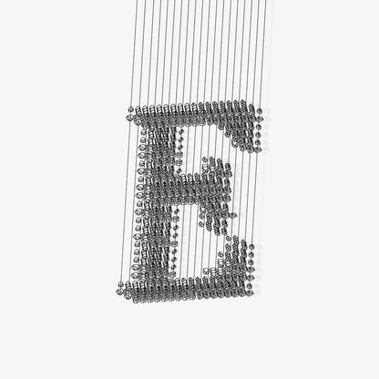 Charcoal Chandelier with Adjustable Height