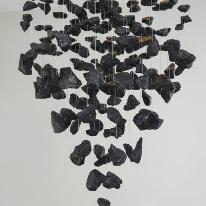 Charcoal Chandelier with Adjustable Height