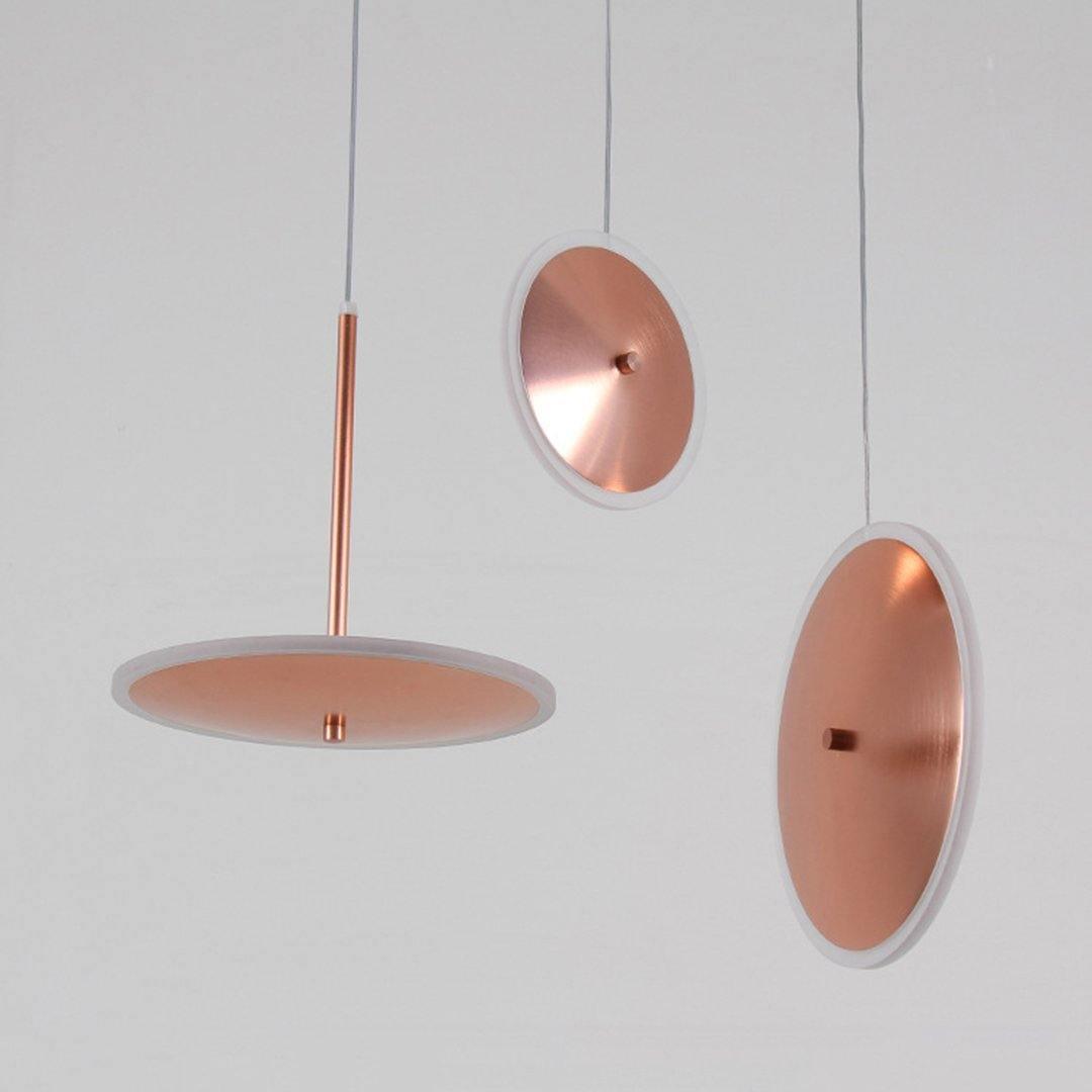Copper Dish Pendant Light with LED Compatibility — lifestyle view