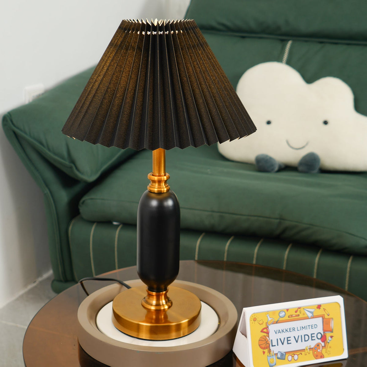 Classic Antique Table Lamp with Adjustable Brightness — alternate angle