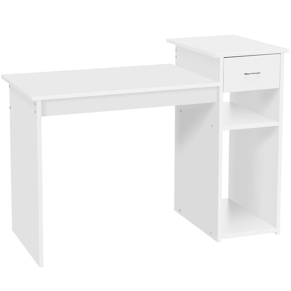 Computer Desk with CPU Stand & Sliding Storage Drawer — side view