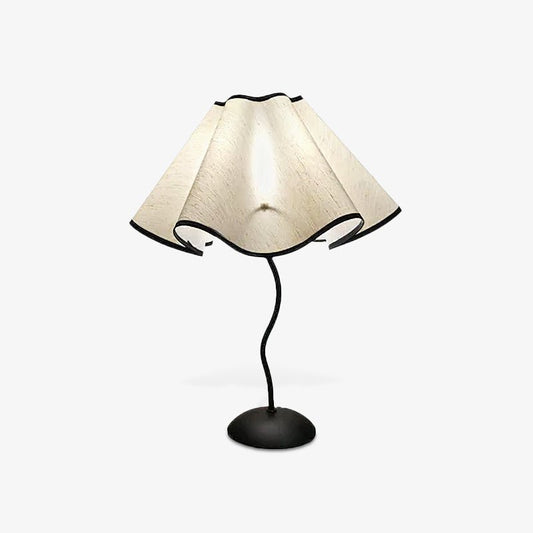 Linen Table Lamp with Adjustable Brightness — side view