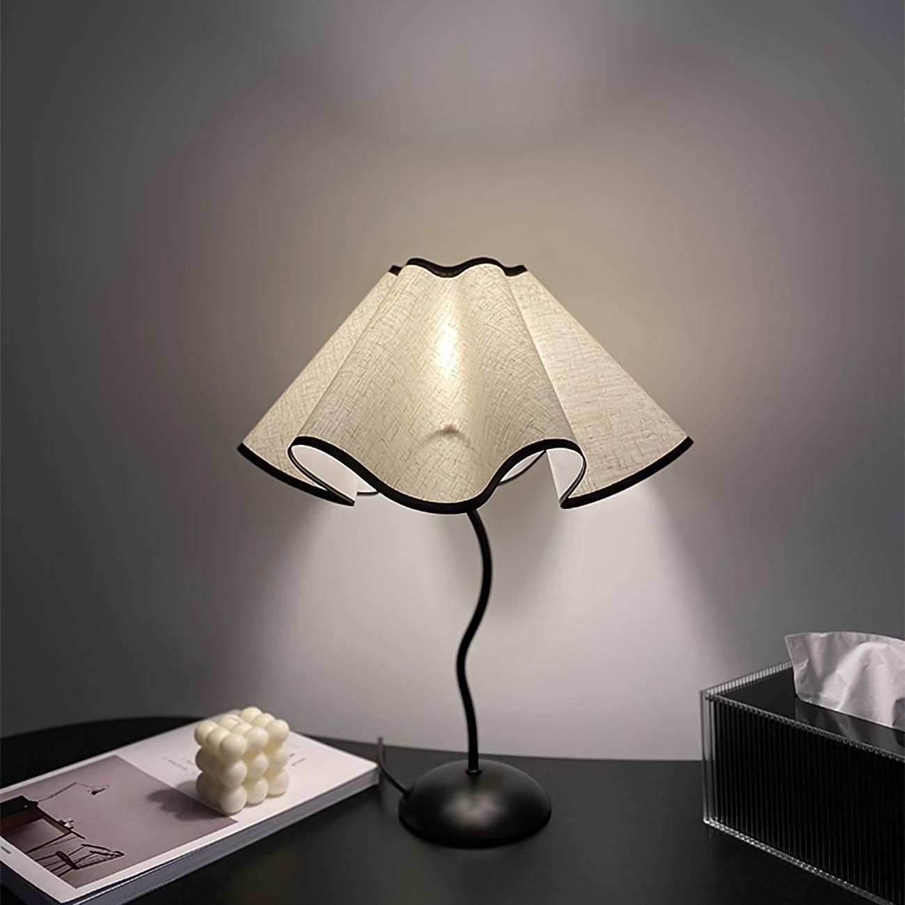 Linen Table Lamp with Adjustable Brightness