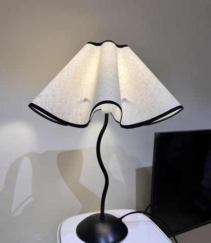 Linen Table Lamp with Adjustable Brightness
