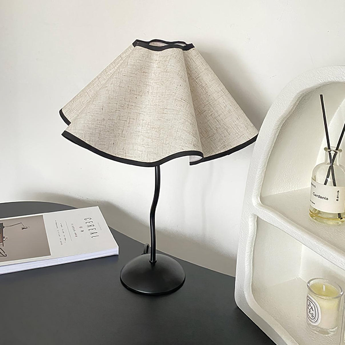 Linen Table Lamp with Adjustable Brightness