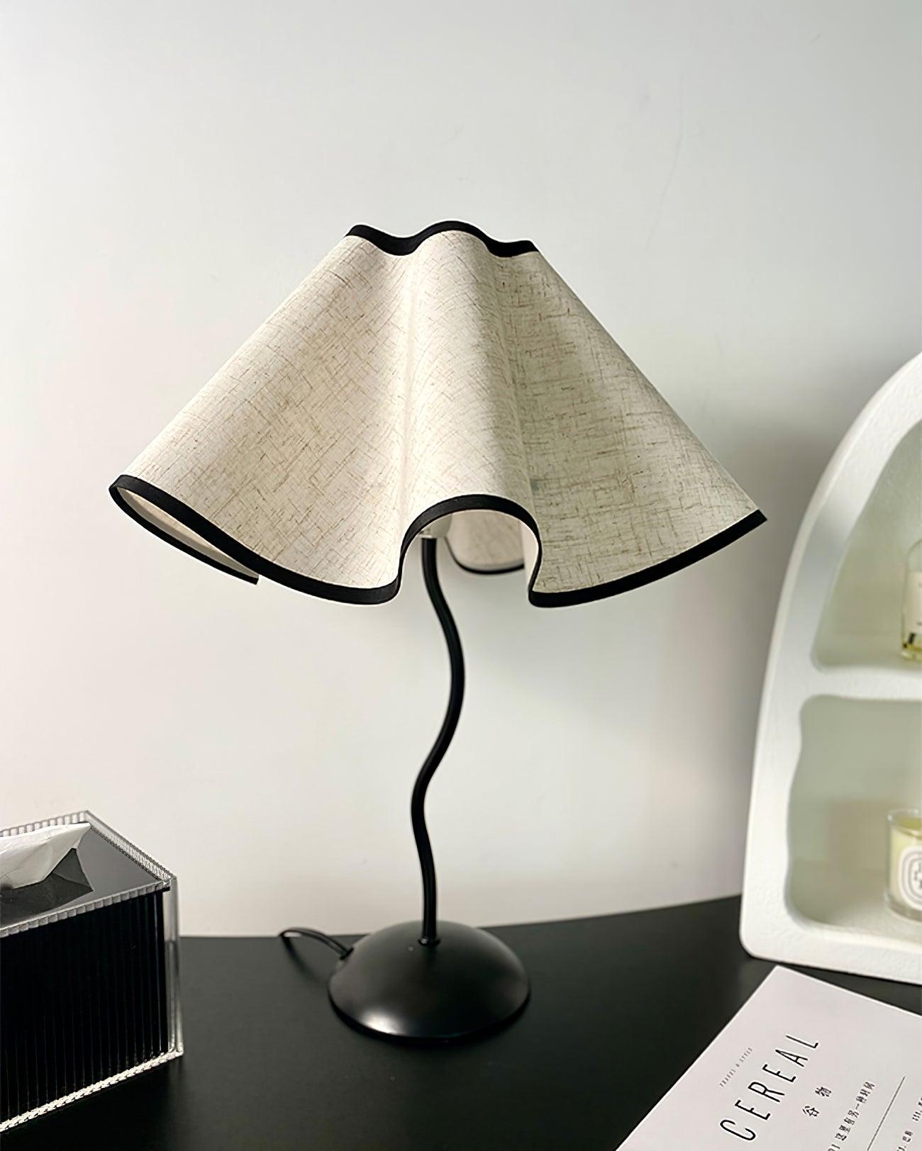 Linen Table Lamp with Adjustable Brightness