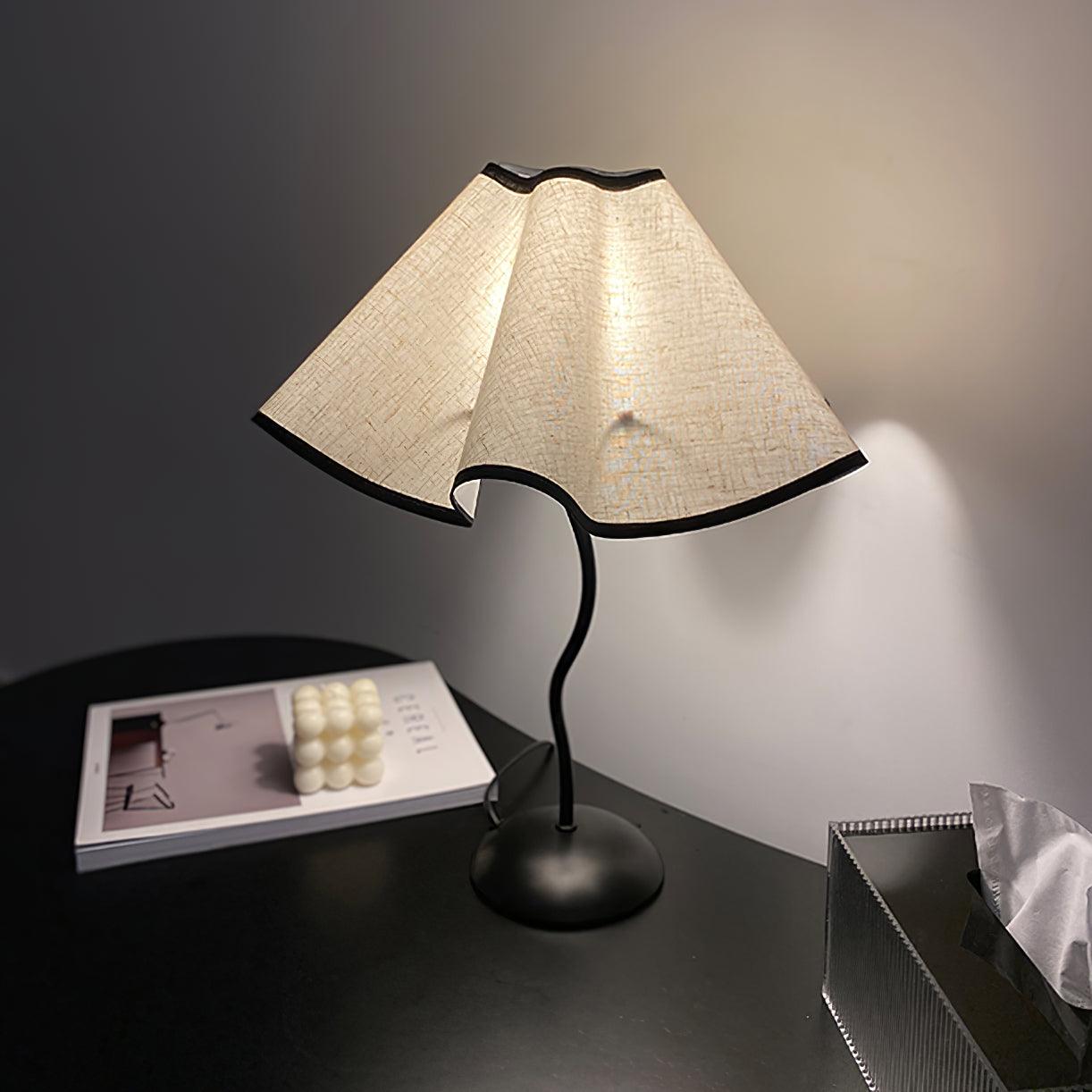 Linen Table Lamp with Adjustable Brightness