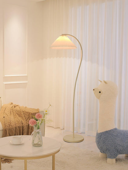 Pleated Floor Lamp with Adjustable Brightness