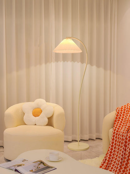 Pleated Floor Lamp with Adjustable Brightness