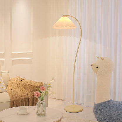 Pleated Floor Lamp with Adjustable Brightness