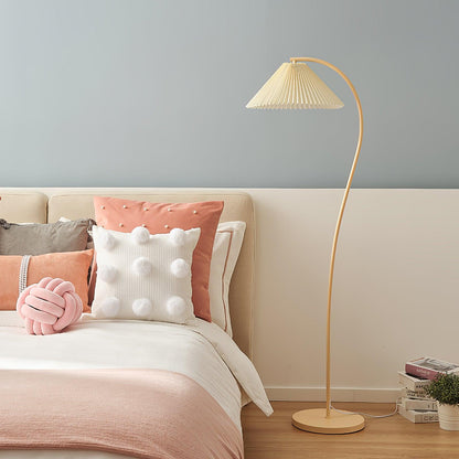 Pleated Floor Lamp with Adjustable Brightness