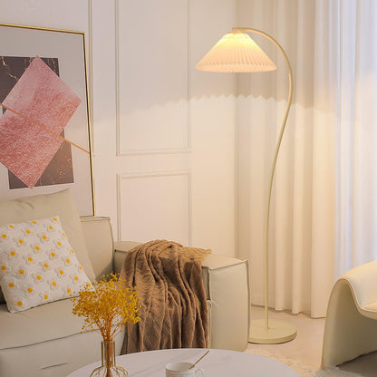 Pleated Floor Lamp with Adjustable Brightness