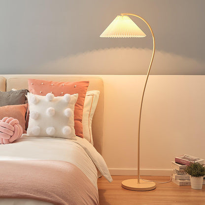 Pleated Floor Lamp with Adjustable Brightness