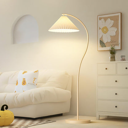 Pleated Floor Lamp with Adjustable Brightness