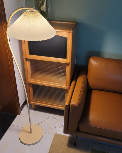 Pleated Floor Lamp with Adjustable Brightness