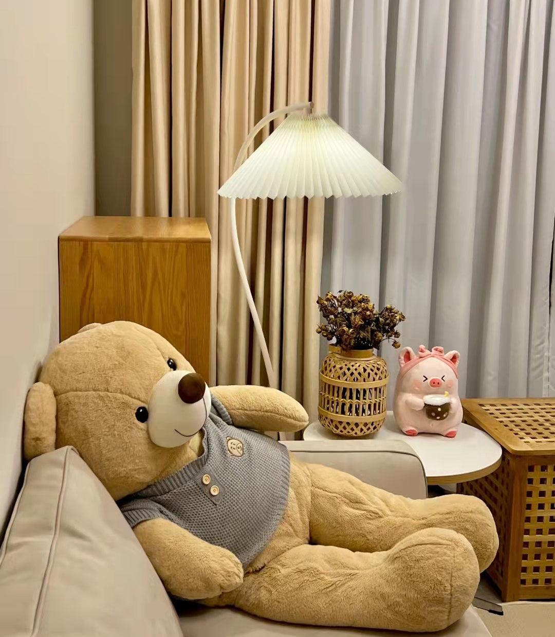 Pleated Floor Lamp with Adjustable Brightness