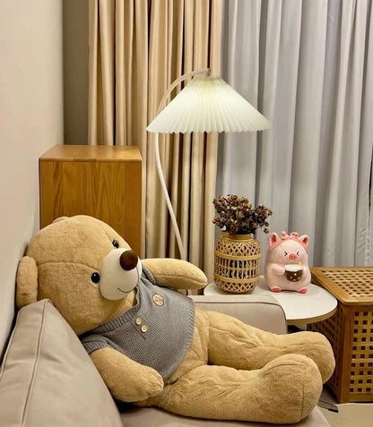 Pleated Floor Lamp with Adjustable Brightness