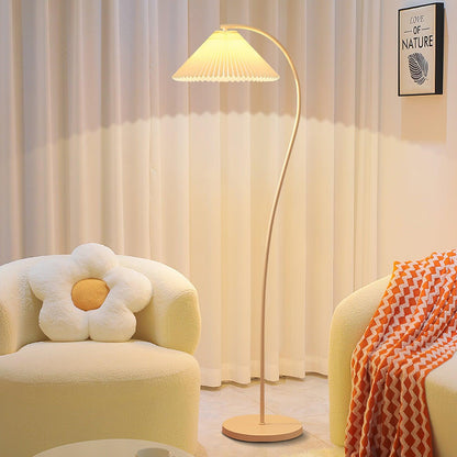 Pleated Floor Lamp with Adjustable Brightness