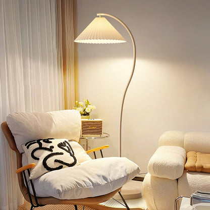 Pleated Floor Lamp with Adjustable Brightness