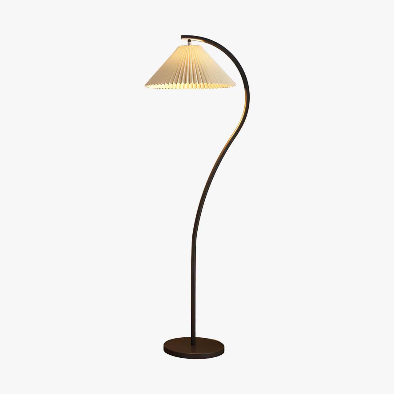 Pleated Floor Lamp with Adjustable Brightness — side view