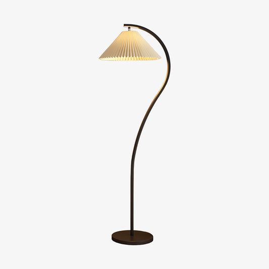 Pleated Floor Lamp with Adjustable Brightness — side view