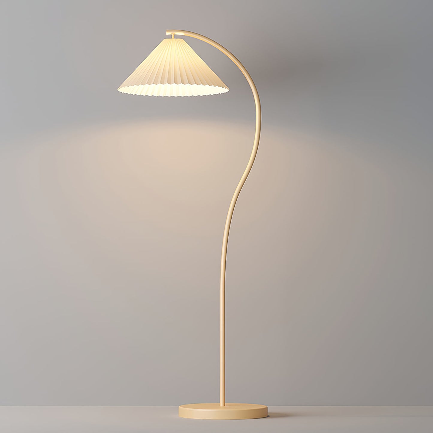 Pleated Floor Lamp with Adjustable Brightness