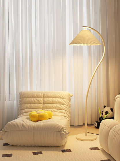 Pleated Floor Lamp with Adjustable Brightness